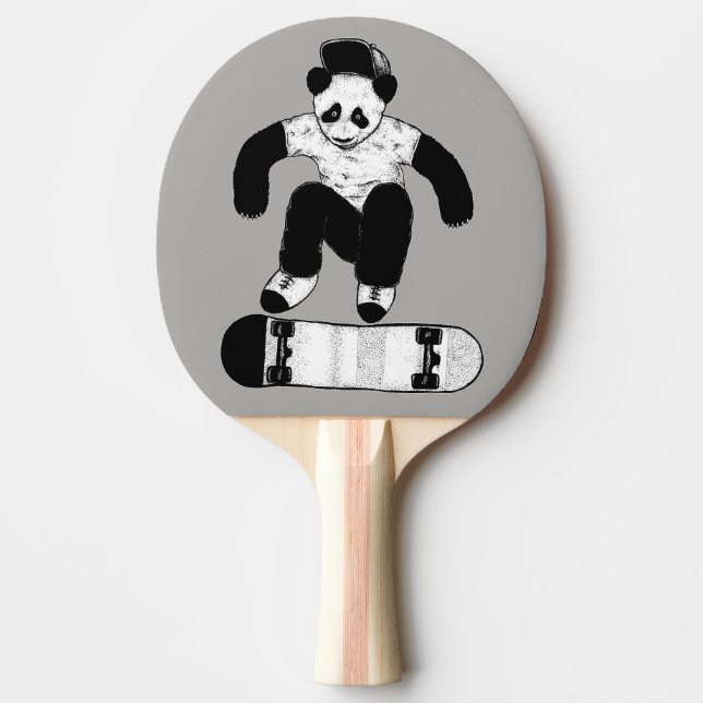 Raquette De Ping Pong Skateboard Panda (Devant)