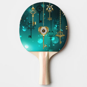 Raquette De Ping Pong Skeleton Keys on Green Background