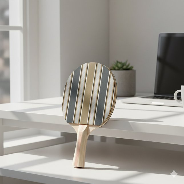 Raquette De Ping Pong Sleek and Modern Stripe Pattern (Sleek and Modern Stripe Pattern Ping Pong Paddle)