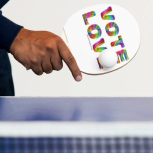 Raquette De Ping Pong SlipperyJoe vote amour égalité fourrure de couleur