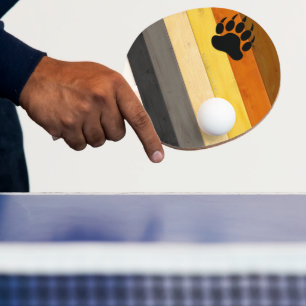Raquette De Ping Pong SlipperyJoe's Bear Pride drapeau de la texture du 