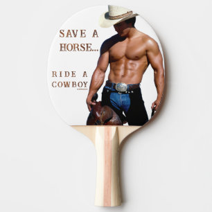 Raquette De Ping Pong SlipperyJoe's Save a horse Ride A Cowboy casquette