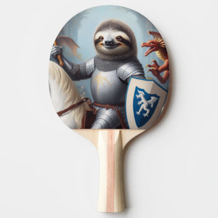 Raquette De Ping Pong Sloth Knight Fighting Dragons