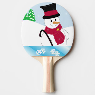 Raquette De Ping Pong Snowman avec canne