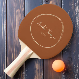 Raquette De Ping Pong Soleil du désert moderne du milieu du siècle avec