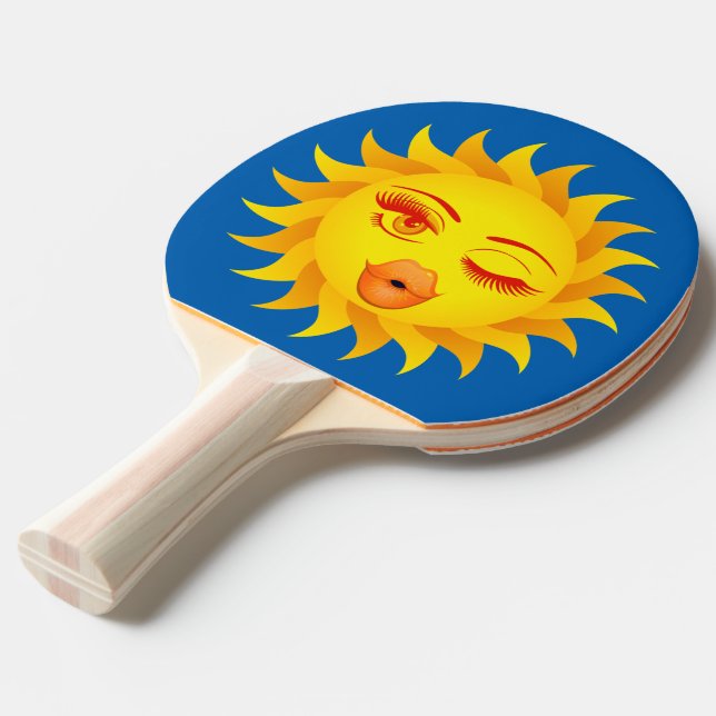 Raquette De Ping Pong Soleil émoji (Devant Angle)