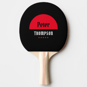 Raquette De Ping Pong son nom logo rouge