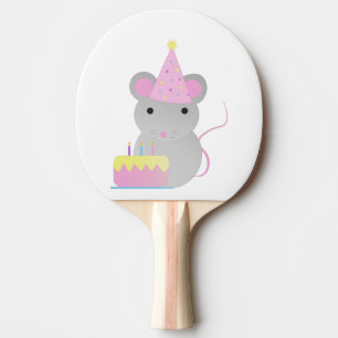 Raquette De Ping Pong Souris d'anniversaire très mignonne