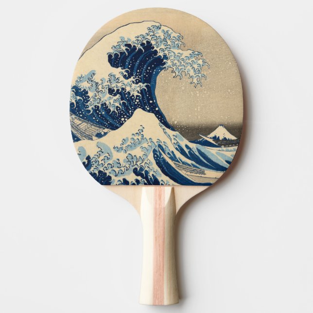 Raquette De Ping Pong Sous la vague au large de Kanagawa par Katsushika  (Devant)