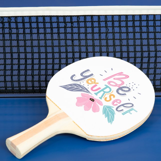 Raquette De Ping Pong Soyez vous-même | Fleurs Pastel (Insitu)