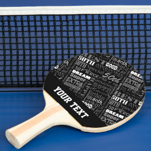 Raquette De Ping Pong Special 50th Birthday Party Personnalisé Monogramm