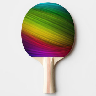 Raquette De Ping Pong Spectre Impressionnant de Couleurs de l'Arc-en-Cie