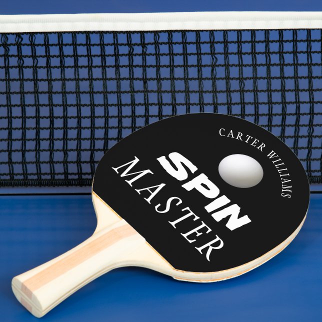 Raquette De Ping Pong SPIN MASTER Personnalisé Editable Black (Insitu)