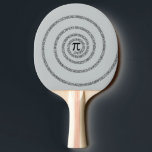 Raquette De Ping Pong Spiral Pi Click Customize to Change Grey Color<br><div class="desc">A Pi symbol and digits in a graphic spiral fashion presented on a grey background you can easily customize to the color of your choice. Please make sure to customize the color for the front and the back of products with two sides or multiple elements. Easily change the color of...</div>
