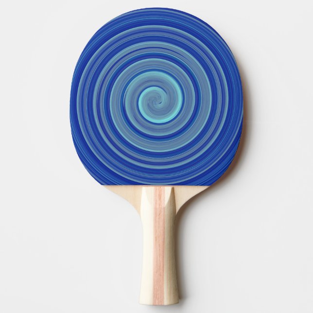 Raquette De Ping Pong spirale bleue et turquoise (Devant)