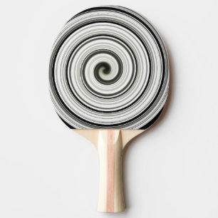 Raquette De Ping Pong spirale noire et blanche