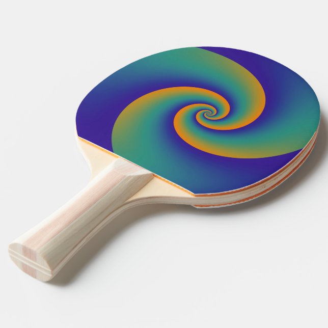Raquette De Ping Pong Spirales Arrière - plans Abstraites V (Devant Angle)