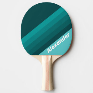 Raquette De Ping Pong Sport Aqua rayures décolorées avec nom