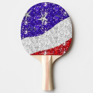 Raquette De Ping Pong Sport Gear - American Ping Pong Paddle - Drapeau