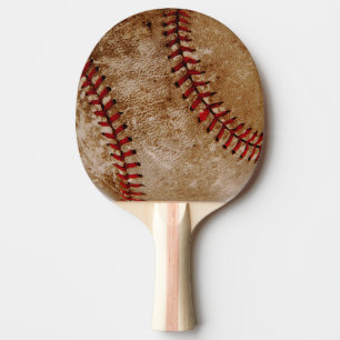 Raquette De Ping Pong Sport Vintage de baseball Red and White