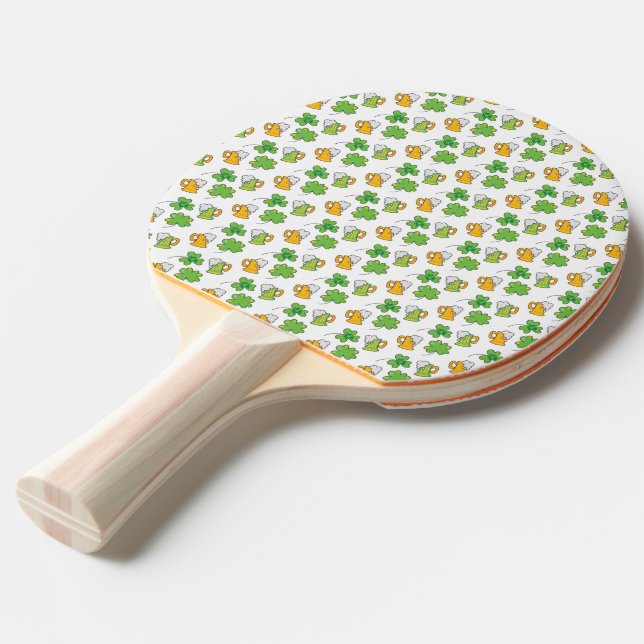 Raquette De Ping Pong St. Patrick's Day Ping Pong Paddle (Devant Angle)