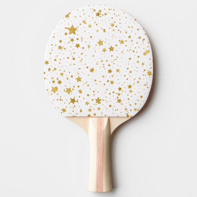 Raquette De Ping Pong Stars2 d'or - Blanc pur (Devant)