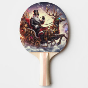 Raquette De Ping Pong Steampunk Père Noël/Reindeer ChristmasPing Pong Pa