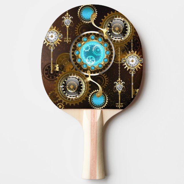 Raquette De Ping Pong Steampunk Rusty Background (Devant)