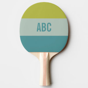 Raquette De Ping Pong Stripes Motif personnalisé monogramme ping pong pa