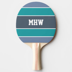 Raquette De Ping Pong Stripes Motif personnalisé monogramme ping pong pa