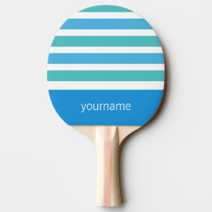 Raquette De Ping Pong Stripes Motif personnalisé monogramme ping pong pa