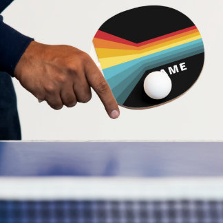 Raquette De Ping Pong Stripes rétro personnalisées