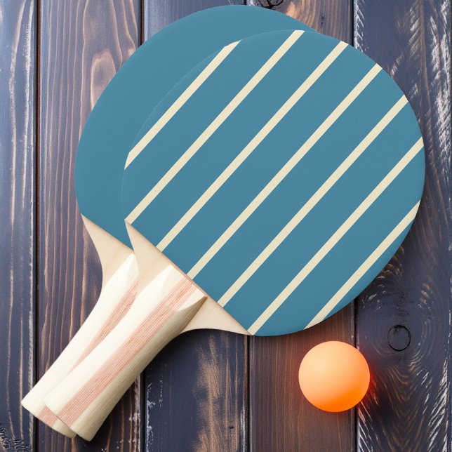 Raquette De Ping Pong Striping Aqua profond et solide (Créateur téléchargé)