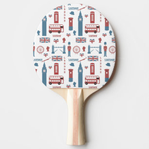 Raquette De Ping Pong Style Londres Angleterre Big Ben Jeux du drapeau a