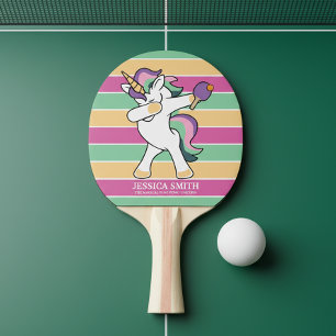 Raquette De Ping Pong Style Rétro Ping Pong Dabbing Unicorne