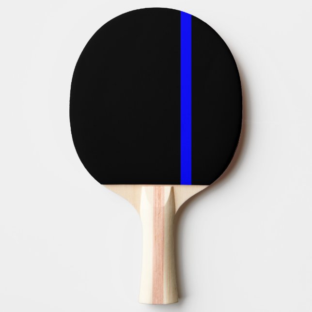 Raquette De Ping Pong Style vertical Symbolique Ligne Bleue Mince (Devant)