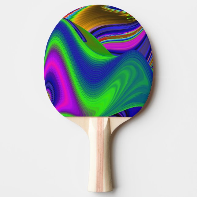 Raquette De Ping Pong Summerrainbow, Rainbowart 3D Abstrait (Devant)
