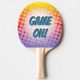 Raquette De Ping Pong Super Hero Pop Art Purple Game On!