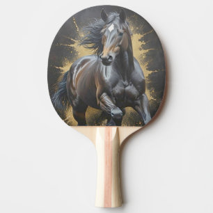 Raquette De Ping Pong superbe cheval noir groovy