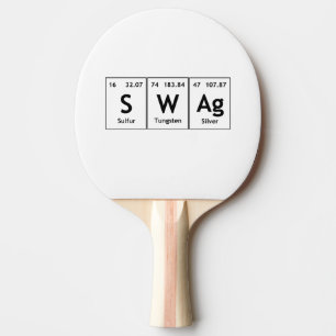 Raquette De Ping Pong SWAg Élément de tableau périodique Symbole de c