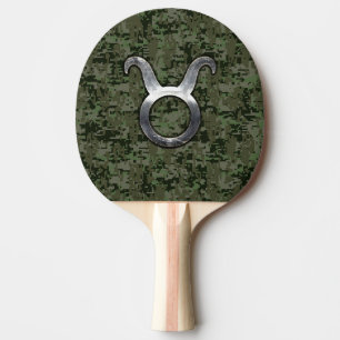 Raquette De Ping Pong Sybole Taurus Zodiac sur Camo numérique vert olive