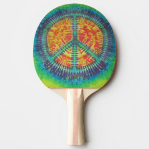 Raquette De Ping Pong SYMBOLE DE LA PAIX Tie Dye