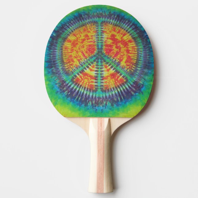 Raquette De Ping Pong SYMBOLE DE LA PAIX Tie Dye (Devant)