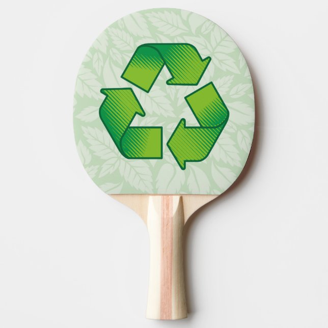 Raquette De Ping Pong Symbole de recyclage (Devant)