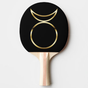 Raquette De Ping Pong Symbole Dieu de la Corne de l'païen tombé