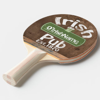 Raquette De Ping Pong Symbole personnalisé Irish Pub Old Keg