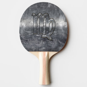Raquette De Ping Pong Symbole Virgo Zodiac Grunge Style Distressed