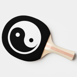 Raquette De Ping Pong Symbole Yin Yang - tatouage solide design 2