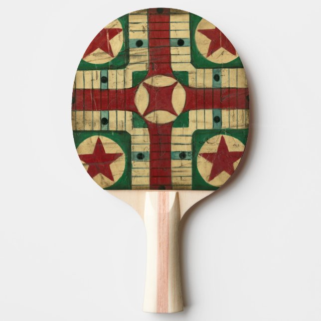 Raquette De Ping Pong Tableau de jeu Antique Parcheesi par Ethan Harper (Devant)