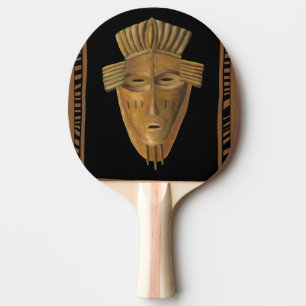 Raquette De Ping Pong Tableau de Masque Africain par Chariklia Zarris